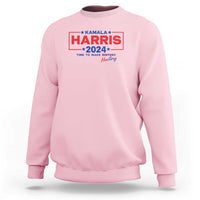 Harris 2024 Time To Make Herstory Sweatshirt American Flag Election Star - Wonder Print Shop