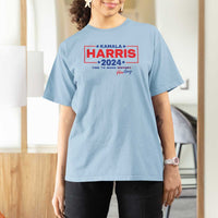Harris 2024 Time To Make Herstory T Shirt For Women American Flag Election Star - Wonder Print Shop