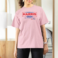 Harris 2024 Time To Make Herstory T Shirt For Women American Flag Election Star - Wonder Print Shop