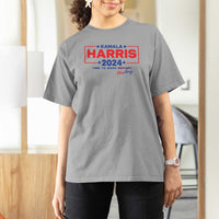 Harris 2024 Time To Make Herstory T Shirt For Women American Flag Election Star - Wonder Print Shop