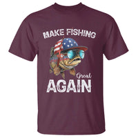 Funny Make Fishing Great Again T Shirt Bass Fishing - Wonder Print Shop