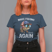 Funny Make Fishing Great Again T Shirt For Women Bass Fishing - Wonder Print Shop