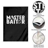 Funny Master Baiter Garden Flag Fishing Fisherman Adult Jokes Father's Day - Wonder Print Shop