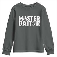 Funny Master Baiter Youth Sweatshirt Fishing Fisherman Adult Jokes Father's Day - Wonder Print Shop