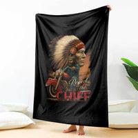 Indian American Rider Throw Blanket Respect The Native Chief Native American Motorcycle - Wonder Print Shop