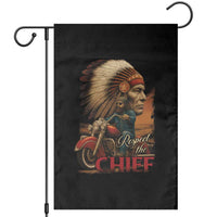 Indian American Rider Garden Flag Respect The Native Chief Native American Motorcycle - Wonder Print Shop