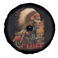 Indian American Rider Spare Tire Cover Respect The Native Chief Native American Motorcycle - Wonder Print Shop