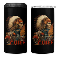 Indian American Rider 4 in 1 Can Cooler Tumbler Respect The Native Chief Native American Motorcycle - Wonder Print Shop
