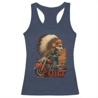 Indian American Rider Racerback Tank Top Respect The Native Chief Native American Motorcycle - Wonder Print Shop