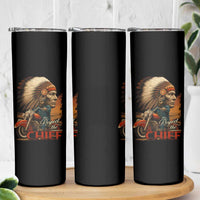 Indian American Rider Skinny Tumbler Respect The Native Chief Native American Motorcycle - Wonder Print Shop