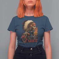 Indian American Rider T Shirt For Women Respect The Native Chief Native American Motorcycle - Wonder Print Shop