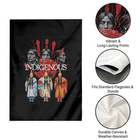 Native American Indigenous Women MMIW Red Hand Indian Garden Flag - Wonder Print Shop
