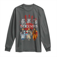 Native American Indigenous Women MMIW Red Hand Indian Long Sleeve Shirt - Wonder Print Shop