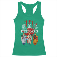 Native American Indigenous Women MMIW Red Hand Indian Racerback Tank Top - Wonder Print Shop