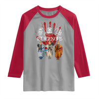 Native American Indigenous Women MMIW Red Hand Indian Raglan Shirt - Wonder Print Shop