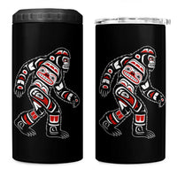 Bigfoot Native American Northwest Coast Art 4 in 1 Can Cooler Tumbler - Wonder Print Shop