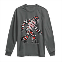 Bigfoot Native American Northwest Coast Art Long Sleeve Shirt - Wonder Print Shop