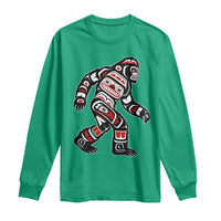 Bigfoot Native American Northwest Coast Art Long Sleeve Shirt - Wonder Print Shop