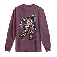 Bigfoot Native American Northwest Coast Art Long Sleeve Shirt - Wonder Print Shop