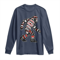 Bigfoot Native American Northwest Coast Art Long Sleeve Shirt - Wonder Print Shop