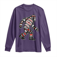 Bigfoot Native American Northwest Coast Art Long Sleeve Shirt - Wonder Print Shop