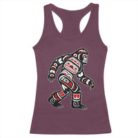 Bigfoot Native American Northwest Coast Art Racerback Tank Top - Wonder Print Shop