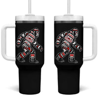 Bigfoot Native American Northwest Coast Art Tumbler With Handle - Wonder Print Shop