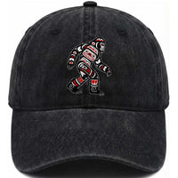 Bigfoot Native American Northwest Coast Art Washed Cotton Baseball Cap