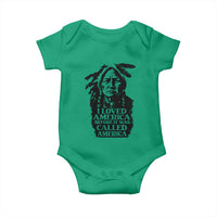 Sitting Bull Baby Onesie I Loved America Before It Was Called America Native American Chief - Wonder Print Shop