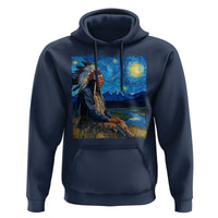 Native American Indian Van Goghs Starry Night Hoodie - Wonder Print Shop