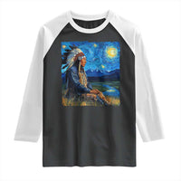 Native American Indian Van Goghs Starry Night Raglan Shirt - Wonder Print Shop