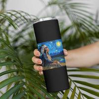 Native American Indian Van Goghs Starry Night Skinny Tumbler - Wonder Print Shop