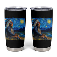 Native American Indian Van Goghs Starry Night Tumbler Cup - Wonder Print Shop