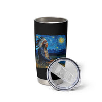 Native American Indian Van Goghs Starry Night Tumbler Cup - Wonder Print Shop