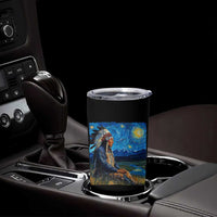 Native American Indian Van Goghs Starry Night Tumbler Cup - Wonder Print Shop