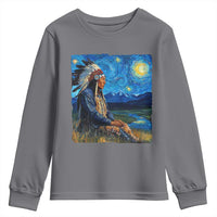 Native American Indian Van Goghs Starry Night Youth Sweatshirt - Wonder Print Shop