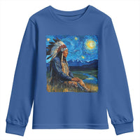 Native American Indian Van Goghs Starry Night Youth Sweatshirt - Wonder Print Shop