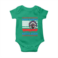 Make America Native Again Baby Onesie Native Indian Pride USA Flag - Wonder Print Shop