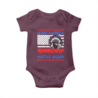 Make America Native Again Baby Onesie Native Indian Pride USA Flag - Wonder Print Shop