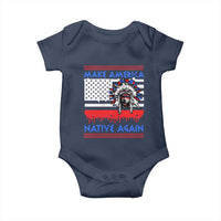 Make America Native Again Baby Onesie Native Indian Pride USA Flag - Wonder Print Shop