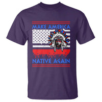 Make America Native Again T Shirt Native Indian Pride USA Flag - Wonder Print Shop