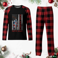 Make America Native Again Plaid Pajama Set Indigenous Peoples Day USA Flag