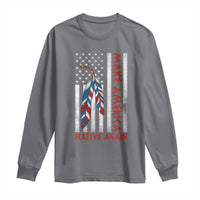 Make America Native Again Long Sleeve Shirt Indigenous Peoples Day USA Flag - Wonder Print Shop