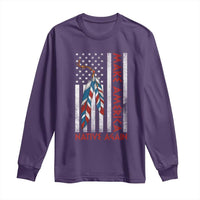 Make America Native Again Long Sleeve Shirt Indigenous Peoples Day USA Flag - Wonder Print Shop