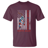 Make America Native Again T Shirt Indigenous Peoples Day USA Flag - Wonder Print Shop