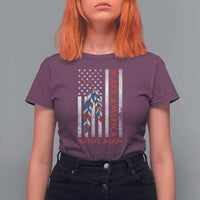Make America Native Again T Shirt For Women Indigenous Peoples Day USA Flag - Wonder Print Shop