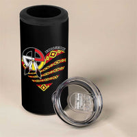 Indigenous Pride Native American Medicine Wheel 4 in 1 Can Cooler Tumbler - Wonder Print Shop