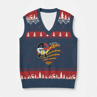 Indigenous Pride Native American Medicine Wheel V-Neck Knit Sweater Vest - Wonder Print Shop