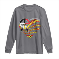 Indigenous Pride Native American Medicine Wheel Long Sleeve Shirt - Wonder Print Shop