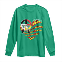 Indigenous Pride Native American Medicine Wheel Long Sleeve Shirt - Wonder Print Shop